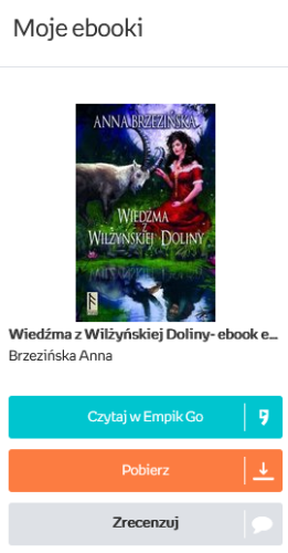 Wycinek z konta na Empik i ebookiem tam kupionym