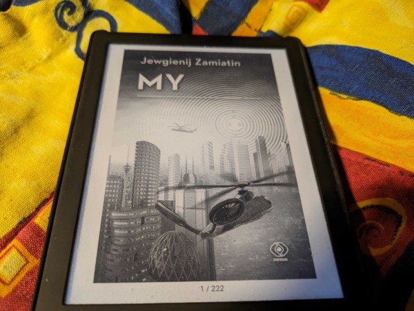 Okładka e-booka "My" Jewgienija Zamiatina. E-book ma 222 strony.