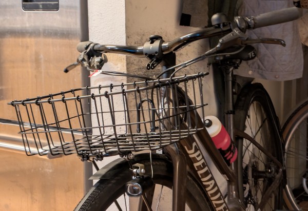 Specialized Turbo Vado with a basket