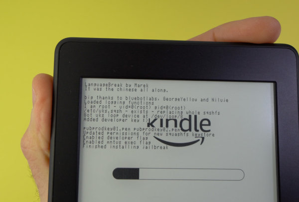 Ekran Kindle'a PW3 po jailbreakowaniu 