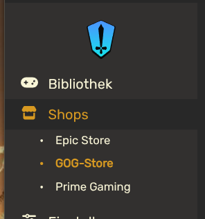 heretic showing epic store / gog and prime gaming